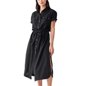 DL1961 Fire Island Linen Dress Black Small